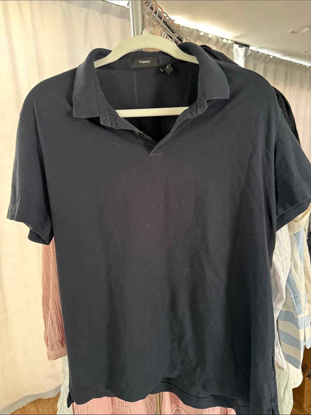 Theory Men's Navy Polo Shirt